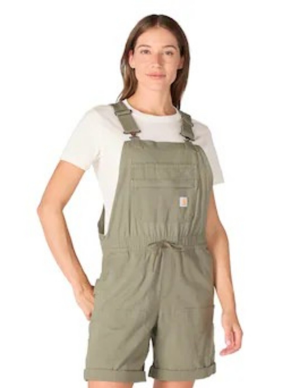 Carhartt Olive Utility Short Overalls